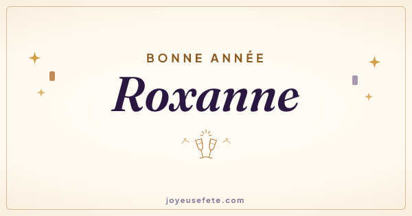 Image « Bonne année Roxanne » au format large