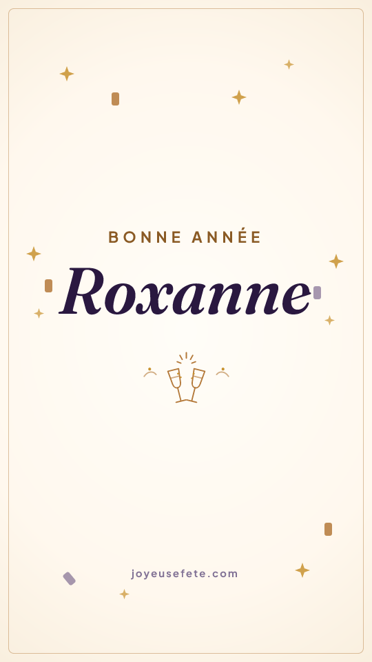 Image « Bonne année Roxanne » au format story