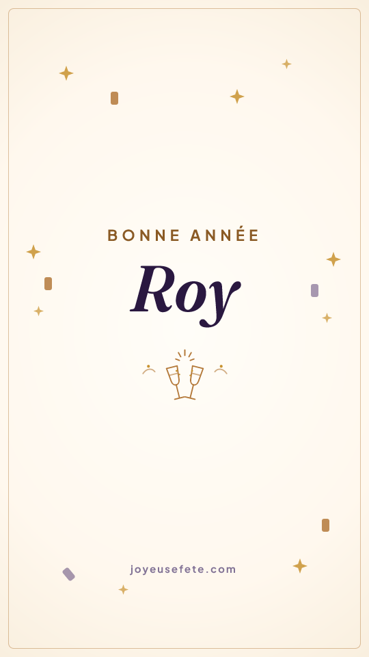 Image « Bonne année Roy » au format story