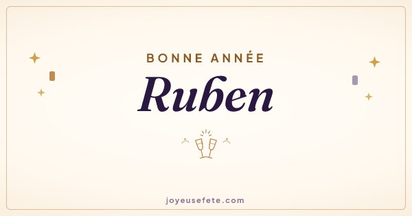 Image « Bonne année Ruben » au format large