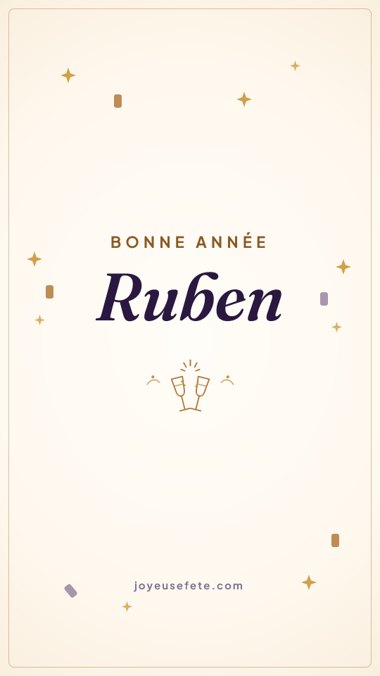 Image « Bonne année Ruben » au format story