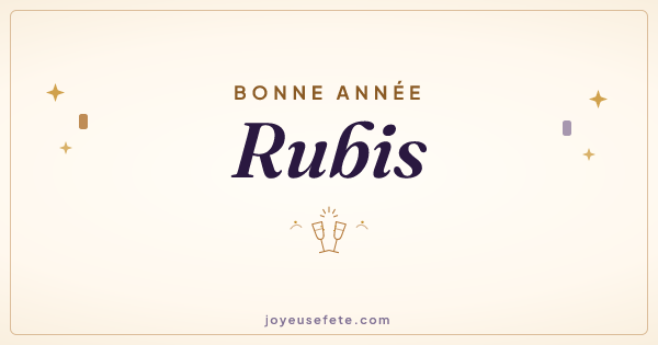 Image « Bonne année Rubis » au format large