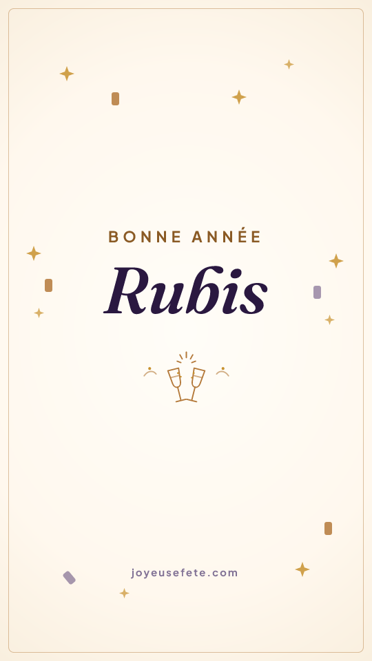 Image « Bonne année Rubis » au format story