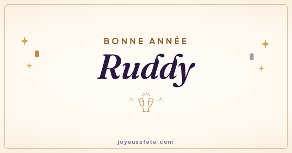 Image « Bonne année Ruddy » au format large