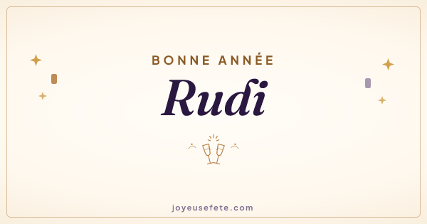 Image « Bonne année Rudi » au format large