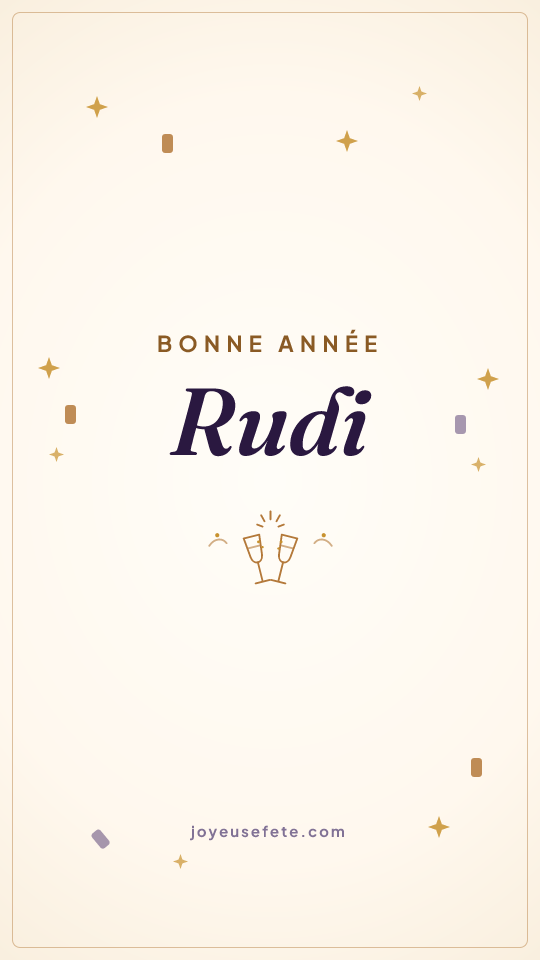 Image « Bonne année Rudi » au format story