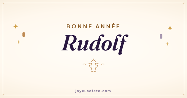 Image « Bonne année Rudolf » au format large