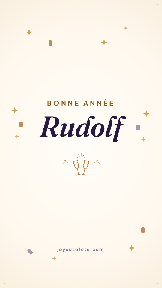Image « Bonne année Rudolf » au format story