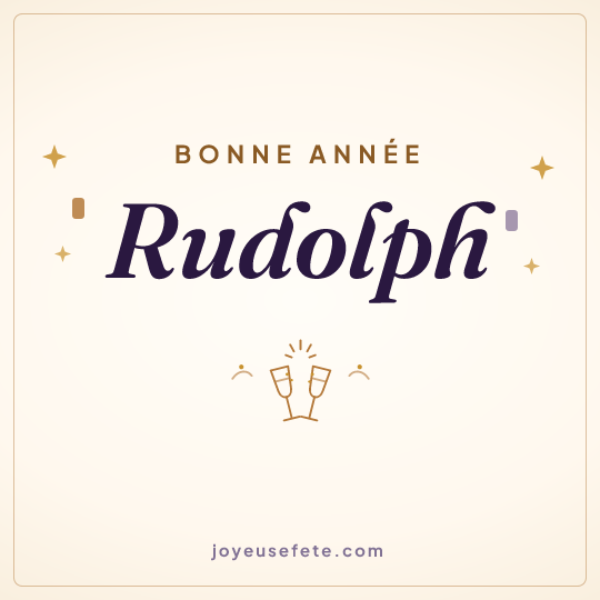 Image carrée « Bonne année Rudolph » pour WhatsApp
