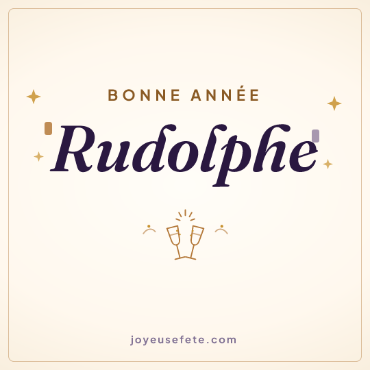 Image carrée « Bonne année Rudolphe » pour WhatsApp