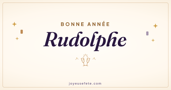 Image « Bonne année Rudolphe » au format large