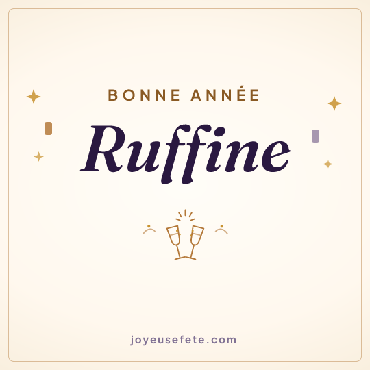 Image carrée « Bonne année Ruffine » pour WhatsApp