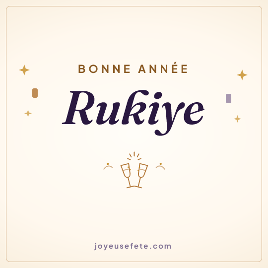 Image carrée « Bonne année Rukiye » pour WhatsApp