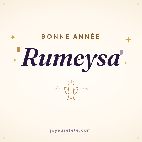 Image carrée « Bonne année Rumeysa » pour WhatsApp