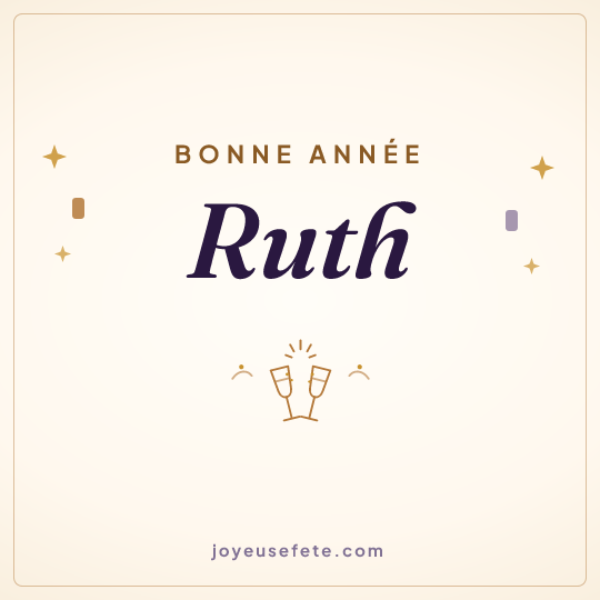 Image carrée « Bonne année Ruth » pour WhatsApp