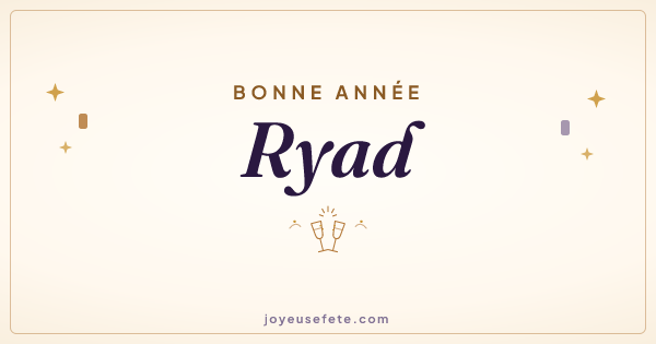 Image « Bonne année Ryad » au format large