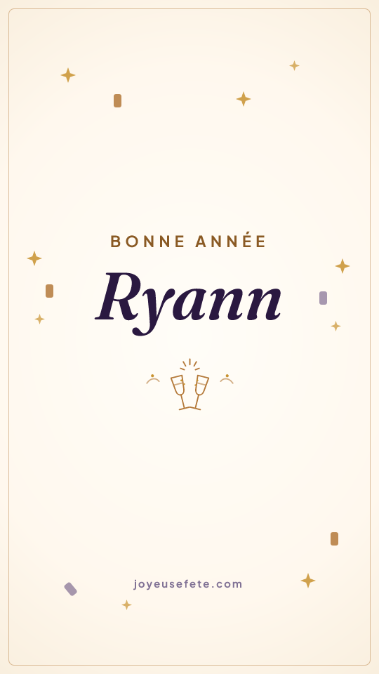 Image « Bonne année Ryann » au format story
