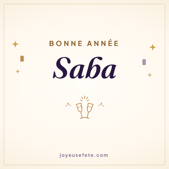 Image carrée « Bonne année Saba » pour WhatsApp