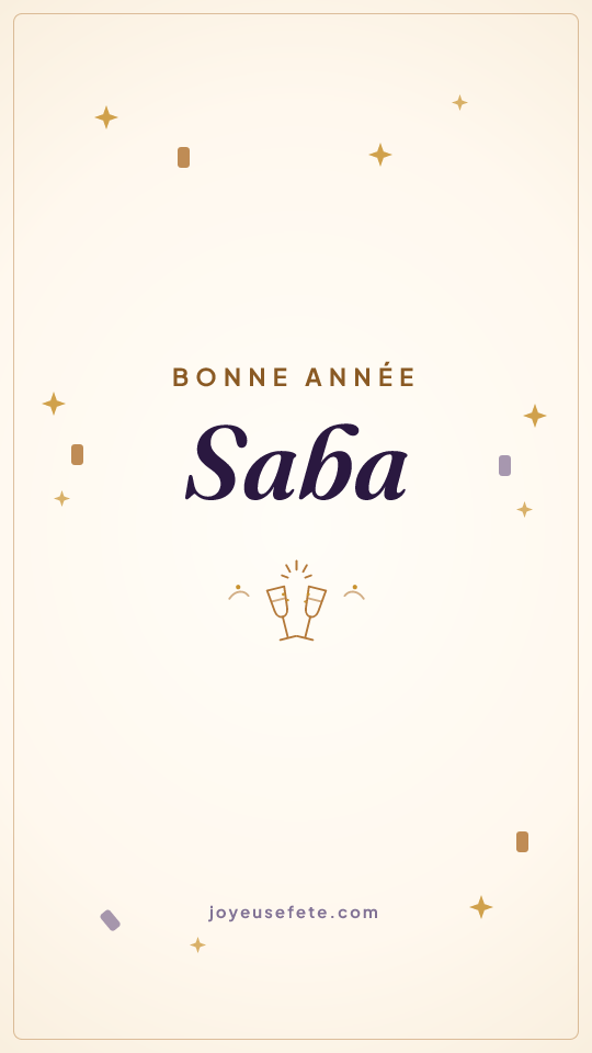 Image « Bonne année Saba » au format story