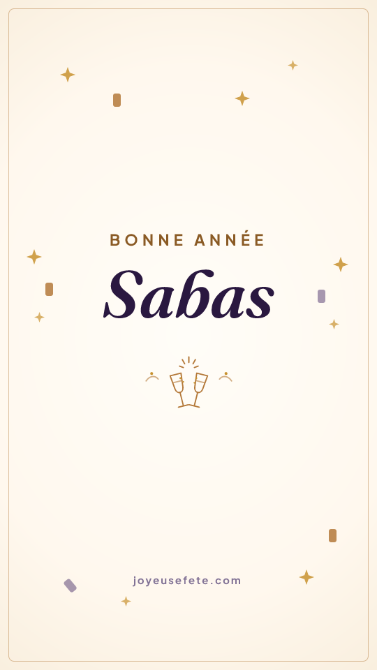 Image « Bonne année Sabas » au format story