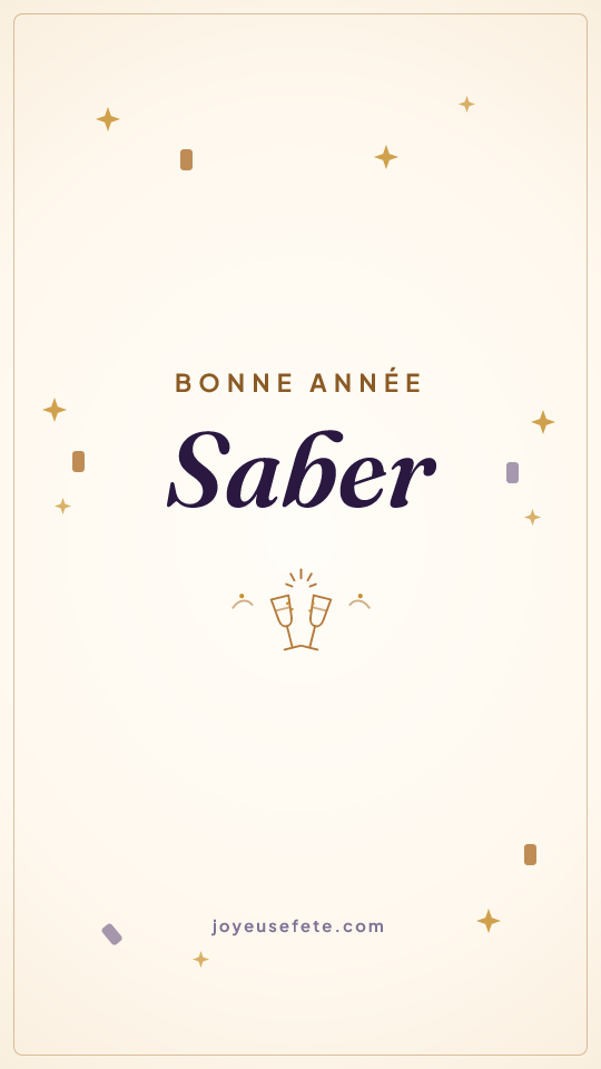 Image « Bonne année Saber » au format story