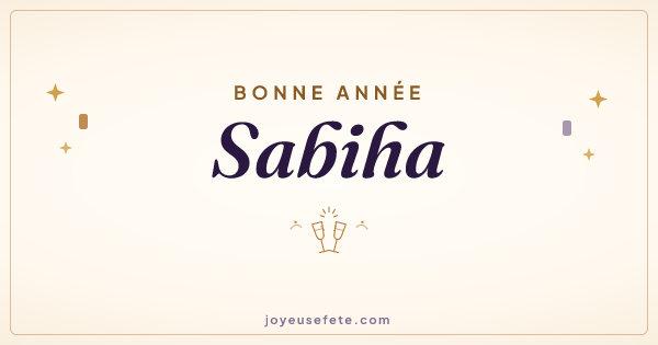 Image « Bonne année Sabiha » au format large