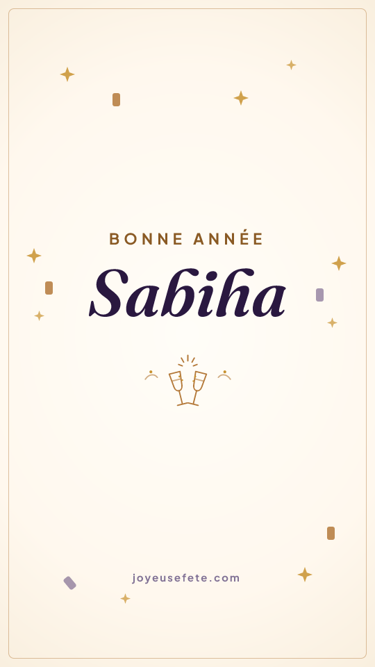 Image « Bonne année Sabiha » au format story