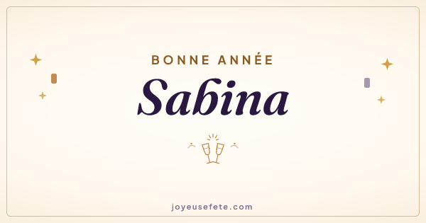 Image « Bonne année Sabina » au format large