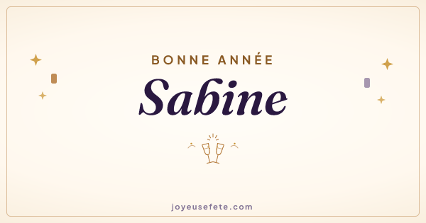 Image « Bonne année Sabine » au format large