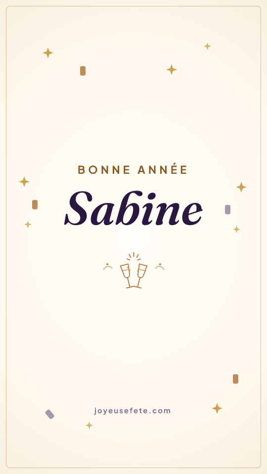Image « Bonne année Sabine » au format story