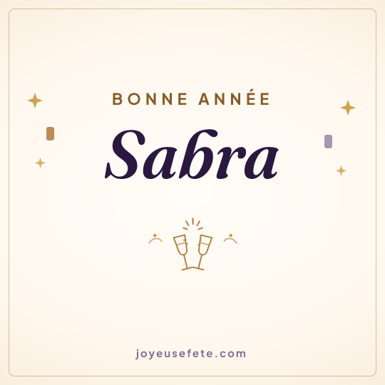 Image carrée « Bonne année Sabra » pour WhatsApp