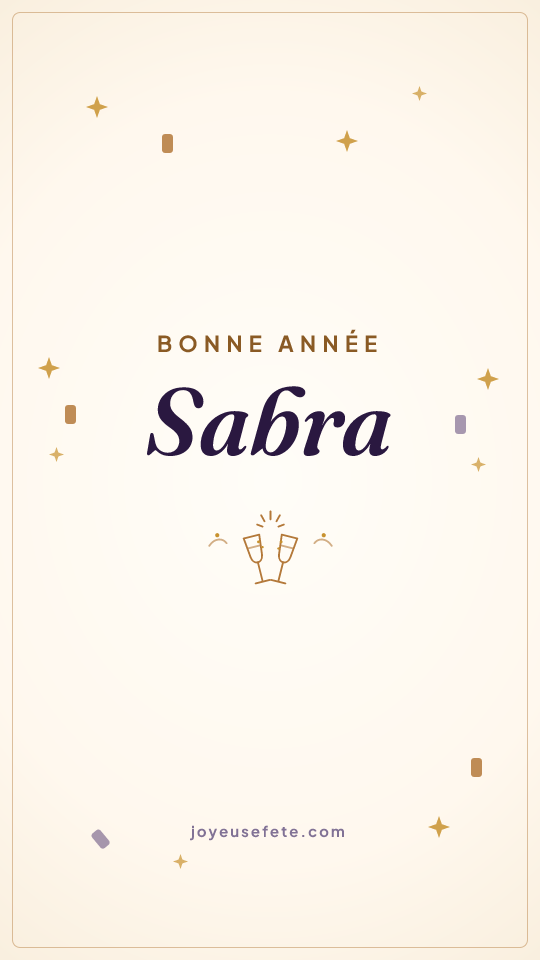 Image « Bonne année Sabra » au format story