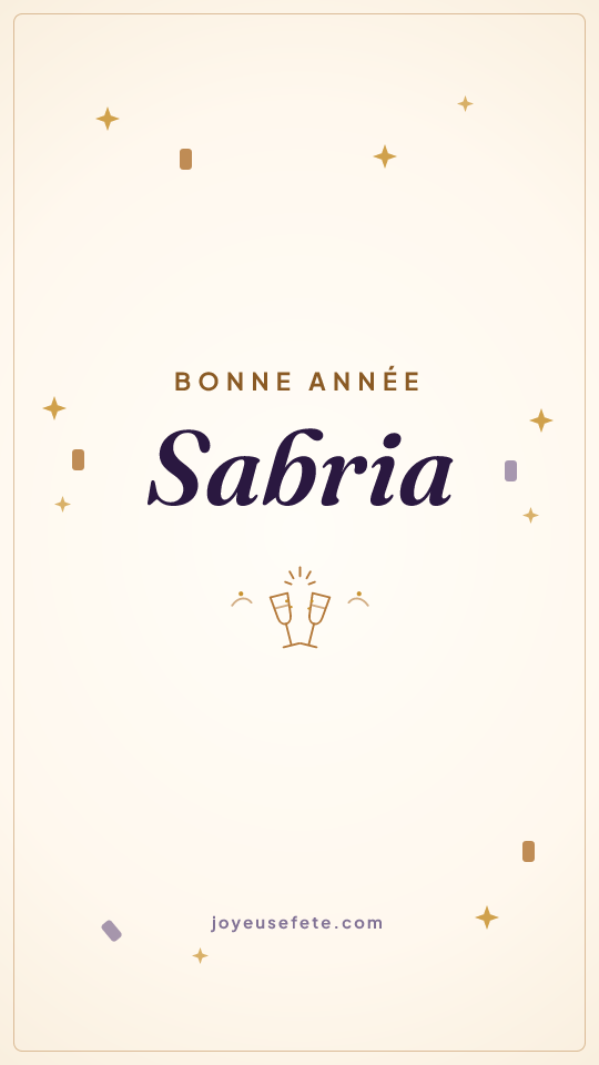 Image « Bonne année Sabria » au format story