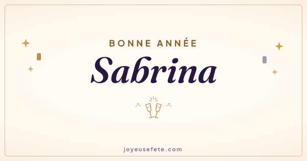Image « Bonne année Sabrina » au format large