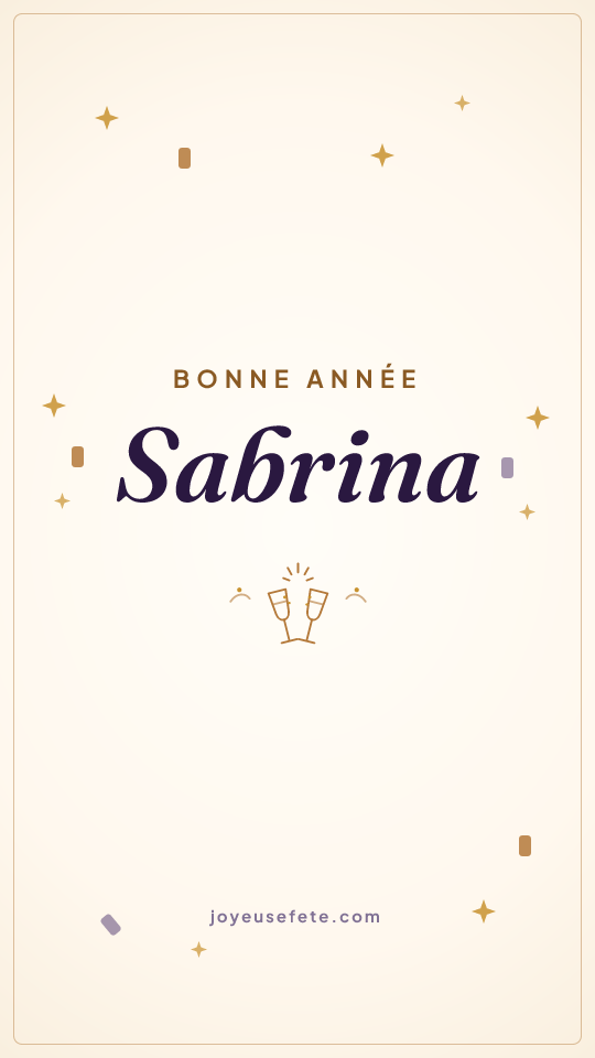 Image « Bonne année Sabrina » au format story