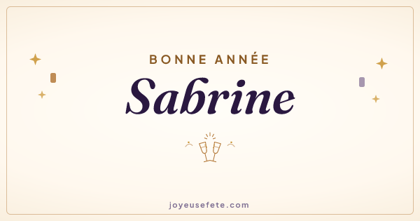 Image « Bonne année Sabrine » au format large