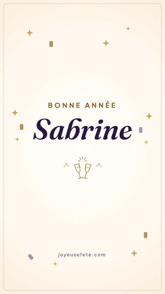 Image « Bonne année Sabrine » au format story