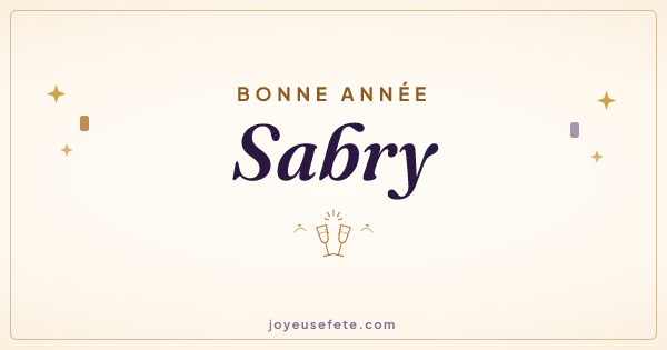 Image « Bonne année Sabry » au format large