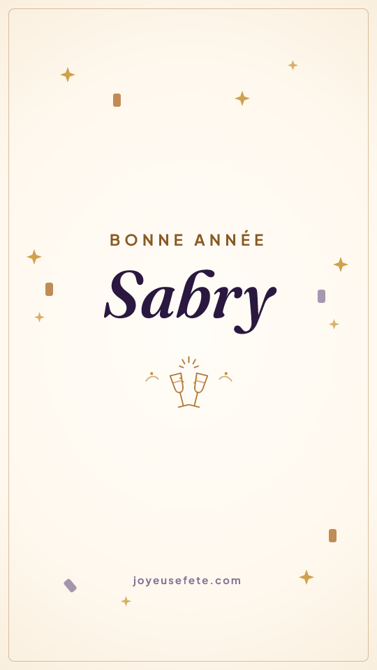Image « Bonne année Sabry » au format story