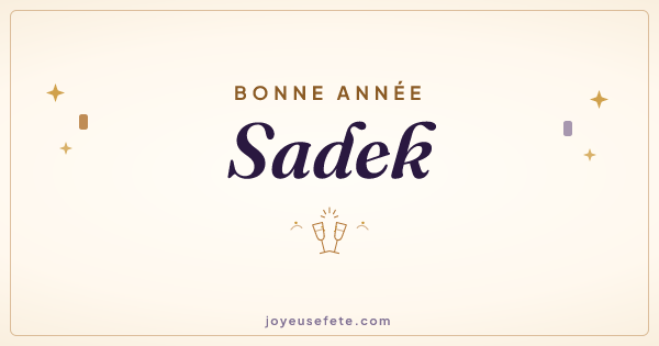 Image « Bonne année Sadek » au format large