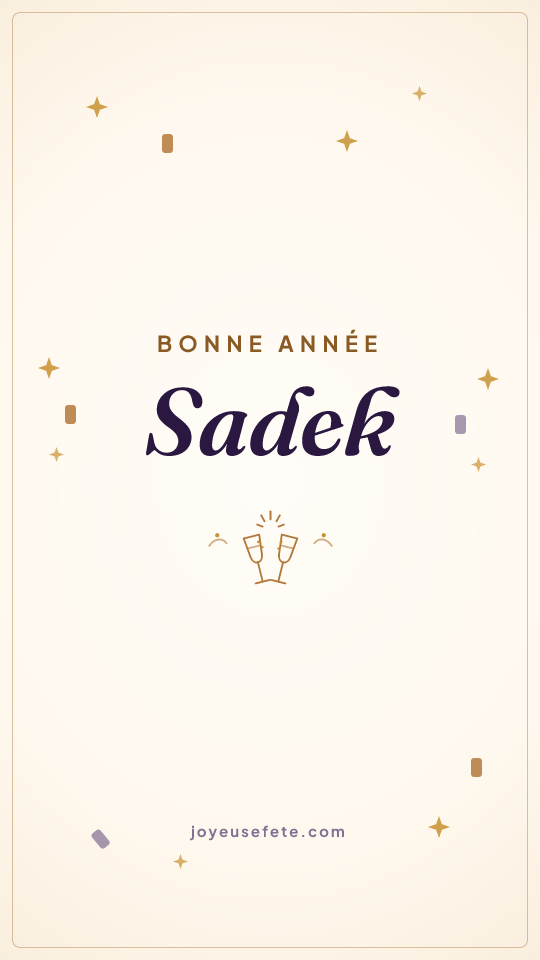 Image « Bonne année Sadek » au format story