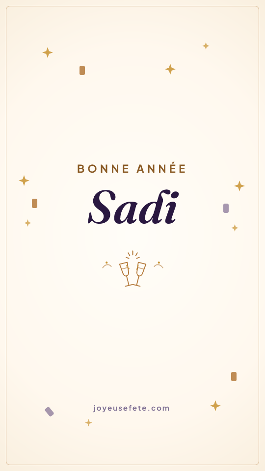 Image « Bonne année Sadi » au format story