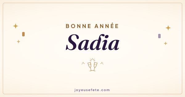 Image « Bonne année Sadia » au format large