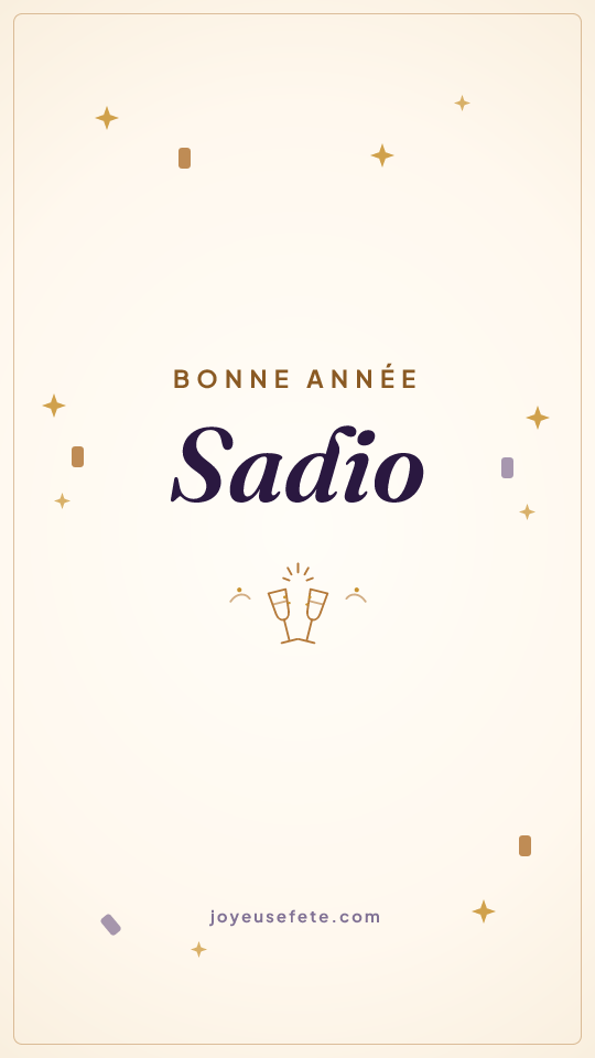 Image « Bonne année Sadio » au format story