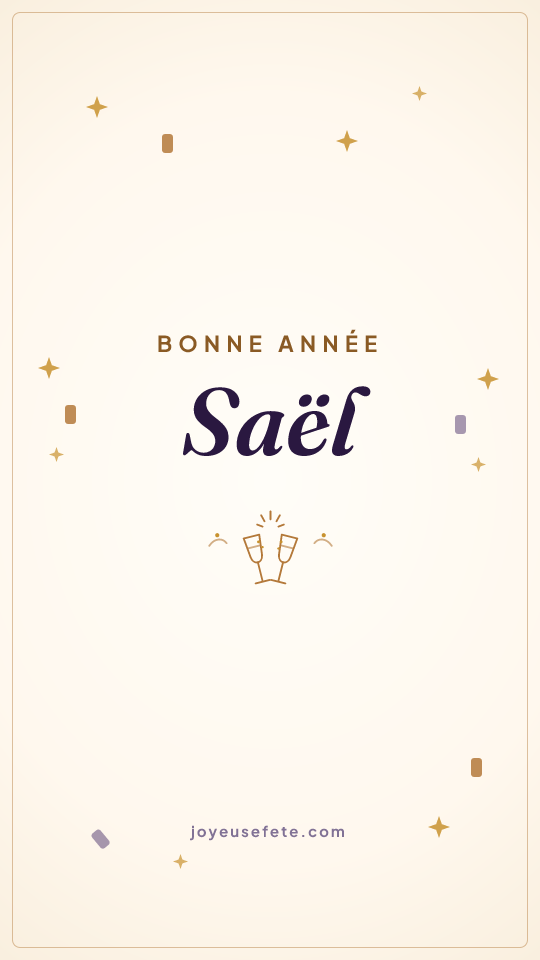 Image « Bonne année Saël » au format story