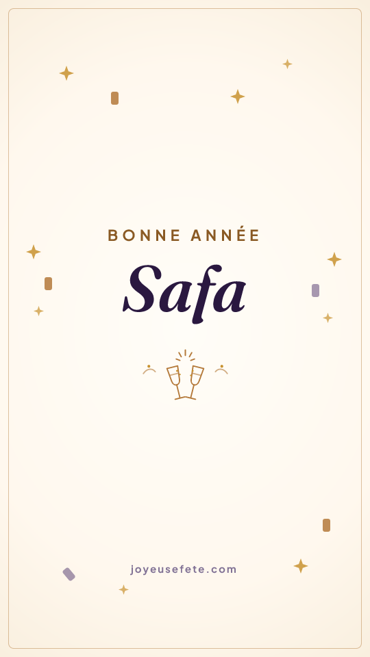Image « Bonne année Safa » au format story