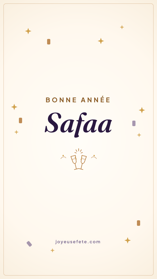 Image « Bonne année Safaa » au format story