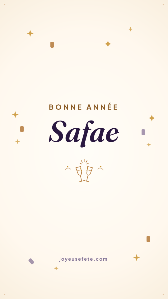 Image « Bonne année Safae » au format story