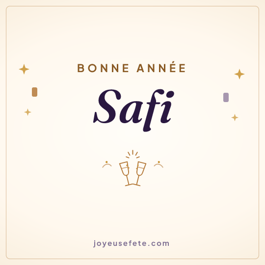 Image carrée « Bonne année Safi » pour WhatsApp