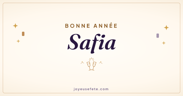 Image « Bonne année Safia » au format large